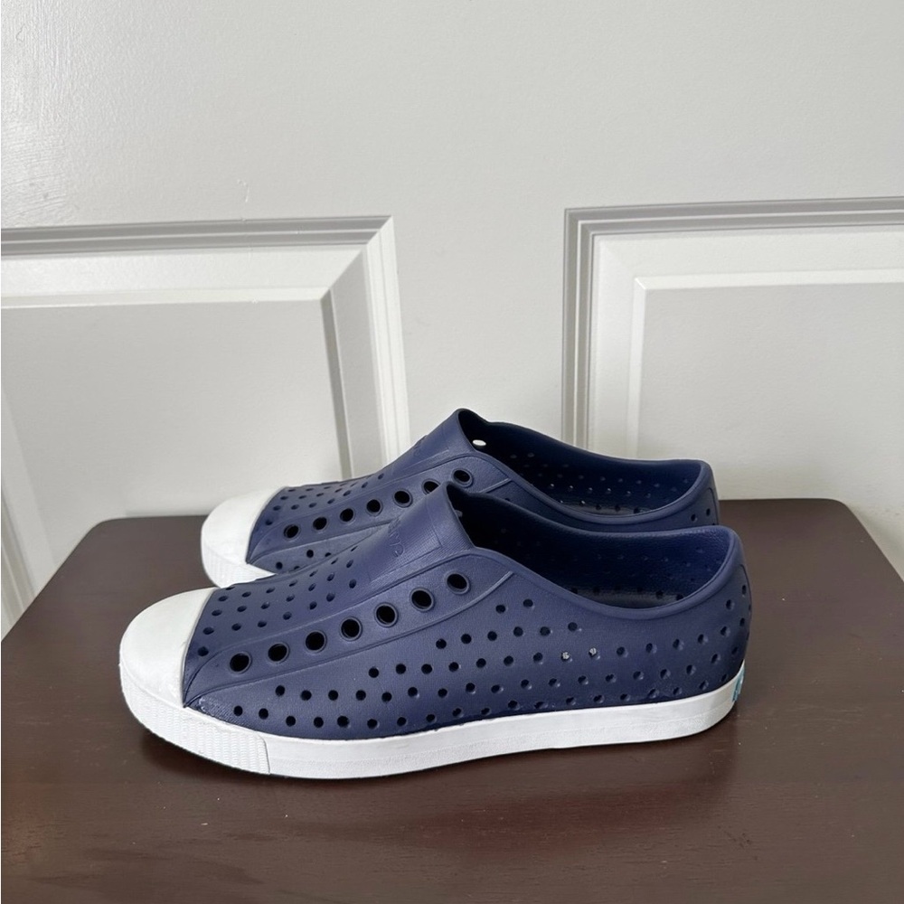 Native Jefferson Adult Shoes Unisex Regatta Blue/Shell White - M8/W10 - Picture 2 of 10